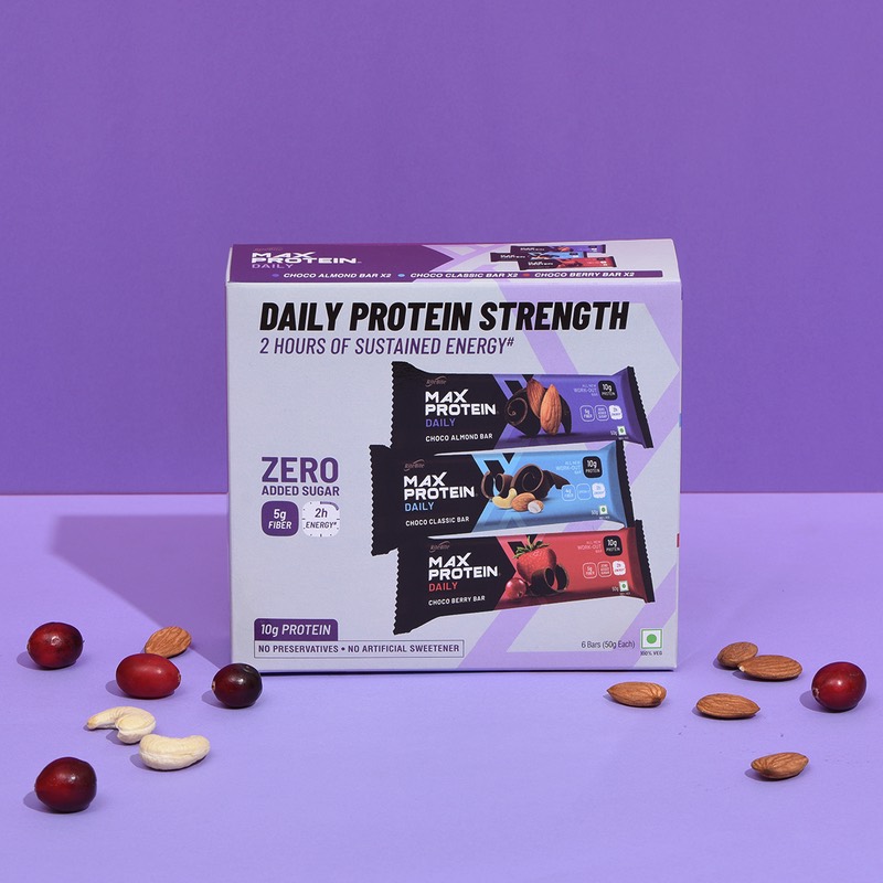 Max Protein Bar - Daily Variety Bars - Pack of 6