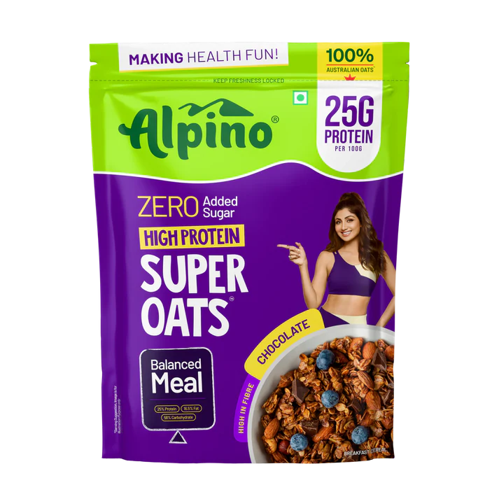 Alpino High Protein Super Oats Chocolate 400gm