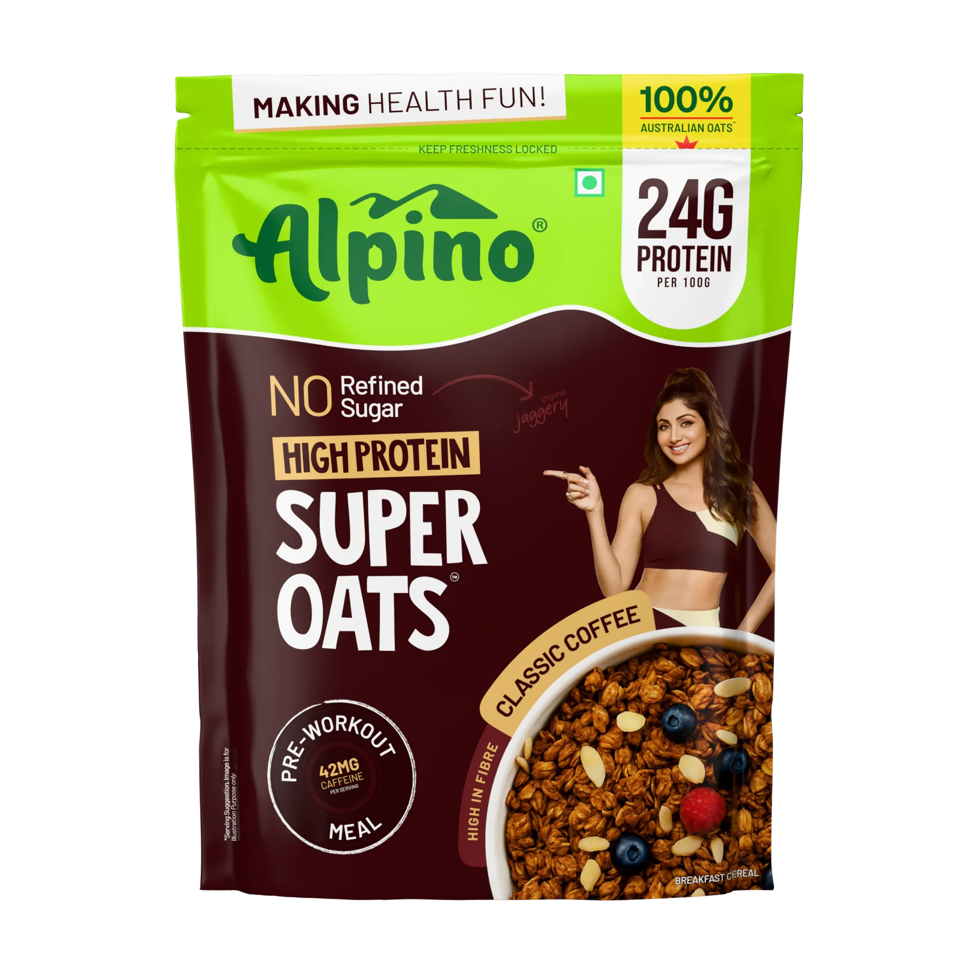Alpino High Protein Super Oats Coffee 400gm